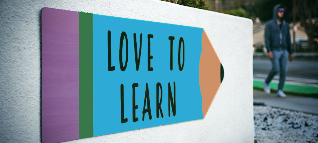 love to learn sign