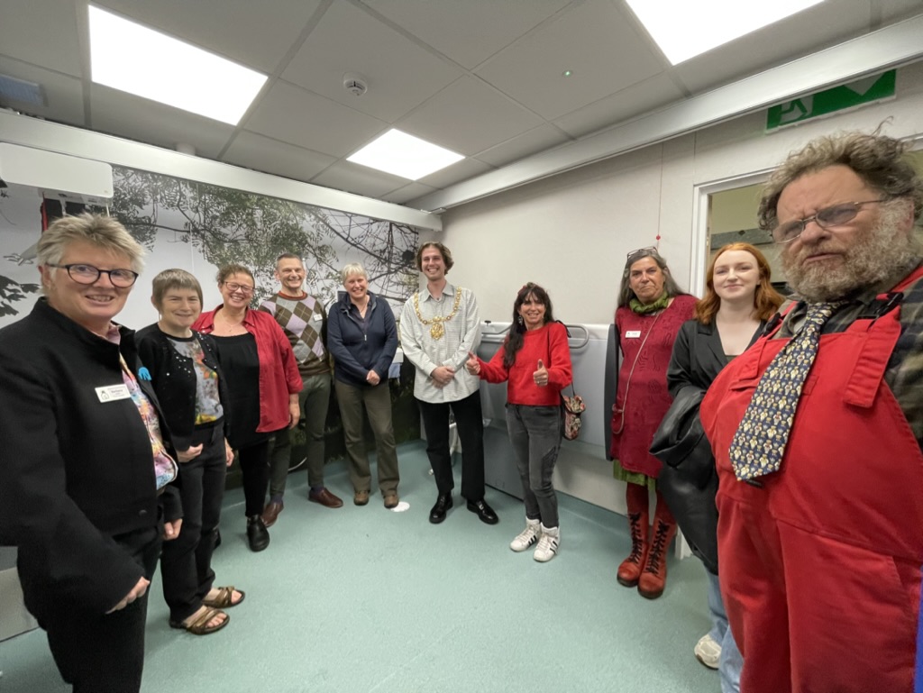 Upper Valley Councillors and Todmorden's Mayor, Tyler Hanley, at the opening of the new Changing Place